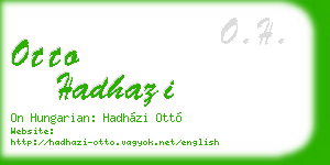 otto hadhazi business card